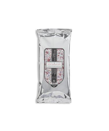 Beekman 1802 Face Wipes - 30 Count - With Goat Milk Aloe Vitamin E & CoQ10 - Alcohol Free Biodegradable & Cruelty Free Honeyed Grapefruit