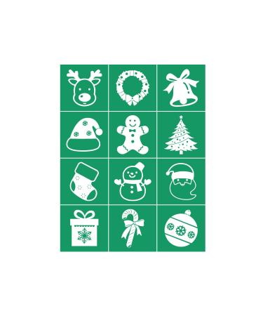 DGAGA Silk Screen Stencils Christmas Stencils Silkscreen Chalk Mesh Stencils Self Adhesive Stencils Reusable for Painting on DIY Wood Signs  Fabric Home Decor Chalk Paste Christmas 8.5x11 inches
