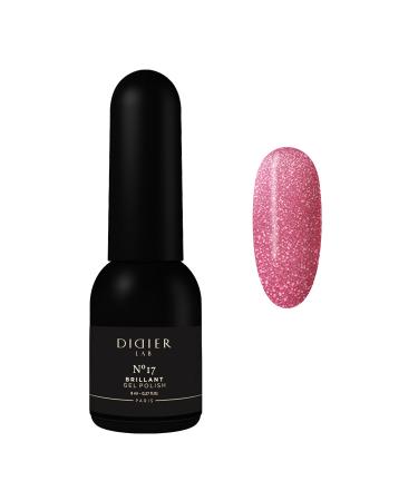 Didier Lab - Premium UV Gel Nail Polish - Brillant No. 17 - Gel Nail Varnish - Nail Art - Long-Lasting High Gloss Wear - Pink Gel Nail Polish - Gel Nails - Glitter Gel Nail Polish - Rich Pigment