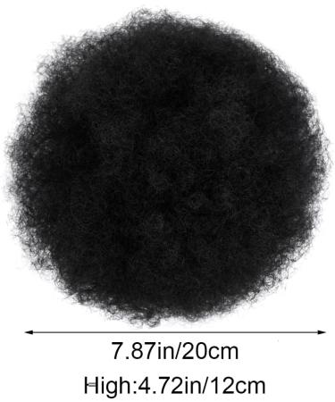 Afro Puff Drawstring Ponytail Short Afro Bun Extension Hairpiece Synthetic Curly Hair Ponytail for Black Women Afro Chignon Hairpieces Wig Party Cosplay Costume for Women - Buy Online on SooperMarket.com