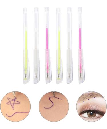 PLAFOPE Eyebrow Mapping Pen 6pcs Eyebrow Pen Brow Mapping Pen Marking Pens Pen Pen Multicolor - Buy Online on SooperMarket.com