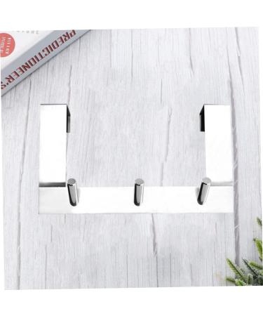 Baluue Clothes Hanger 2pcs Stainless Steel Hooks Coat Hanger Hook for Door Hook Hanger Metal Bedroom Door On The Door Coat Hooks - Buy Online on SooperMarket.com