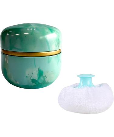 Topwon Talc-Free Body Powder Container with Puff- Green | Dusting Loose Powder Case for Baby and Women | Home and Travel Friendly - Buy Online on SooperMarket.com