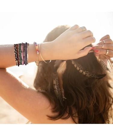 Elastic Hair Tie for Women - 20 Boho Hair Straps & Ponytail Holders for All Hair Types - Thin Curly Long Hair - Buy Online on SooperMarket.com