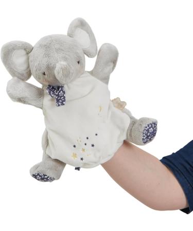 Kaloo Petites Chansons Grey Elephant Hand Puppet Plush 24 cm - Soft Toy for Babies - Early Learning Toy - Buy Online on SooperMarket.com