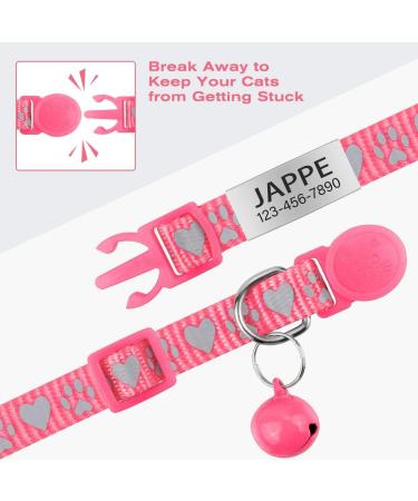 Shop Tagme Cat Neck Band 2-Pack | Reflective Safety Collar with ID Shield & Bell | Adjustable for Cats & Puppies | Pink 18-28 cm - Buy Online on SooperMarket.com