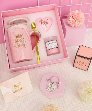 Unique Gifts for Women | 14 oz Coffee Cup Set Candle Socks & Bath Bomb - Perfect Birthday Presents for Moms Wives & Friends - Buy Online on SooperMarket.com