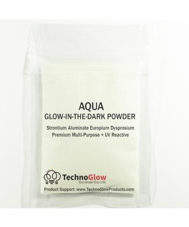 Glow in The Dark Powder - Natural Aqua PRO-Series 1oz - Multipurpose Glow Colors - Buy Online on SooperMarket.com
