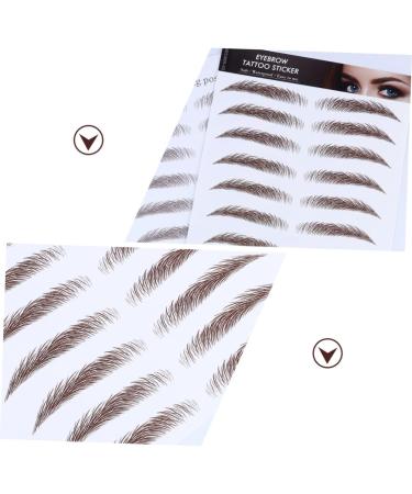 PLAFOPE 6D Hair- Eyebrows Stickers 4pcs Eyebrow Stickers 6d Hair-like Eyebrow Transfer Stickers Eyebrow Trimming 4 Stickers - Buy Online on SooperMarket.com