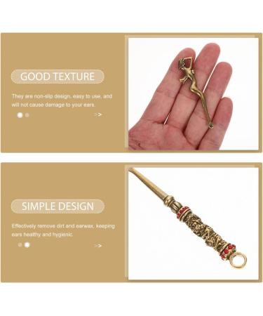 4pcs Mini Golden Powder Scoop Set for Earwax Removal and DIY Jewelry - Retro Micro Spoons - Buy Online on SooperMarket.com