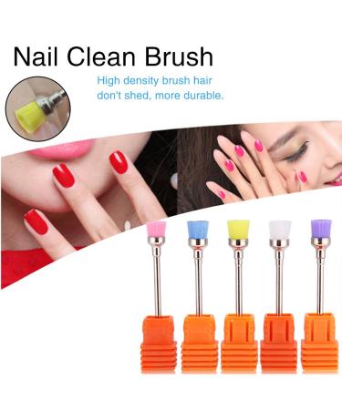 Rotekt 5pcs Nail Drill Bits - Electric Nail Drill Polish Grinding & Dust Remover Brush Heads | International Shipping - Buy Online on SooperMarket.com
