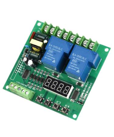 Motor Control Board AC 110V-250V | Two Relay Delay Timing Cycle Module for Solenoid Valve, Pumps, Motors, Lights - Buy Online on SooperMarket.com