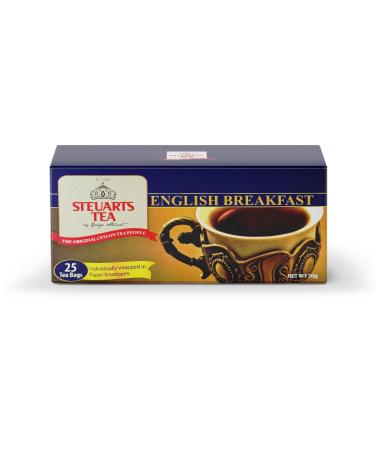 Steuarts Tea - Premium English Breakfast Tea 25 Tea Bags - 50g