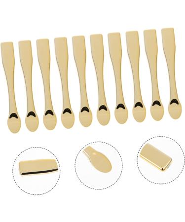 FRCOLOR 10pcs Gold Mini Facial Cream Spoons - Makeup & Cosmetic Spatula Set for Masks & Creams - Buy Online on SooperMarket.com