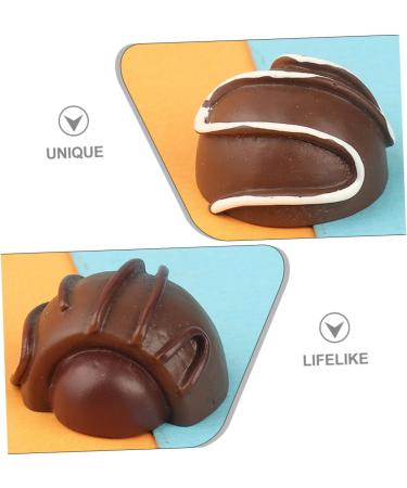 ifundom Toys 16pcs Simulation Chocolate Interesting Chocolate Model Small Chocolate Decor Fake Chocolate Simulated Decorative Chocolate Decor Chocolate Props Bulk Resin Dessert Biscuits 2.00X2.00X1.50CM 1 - Buy Online on SooperMarket.com