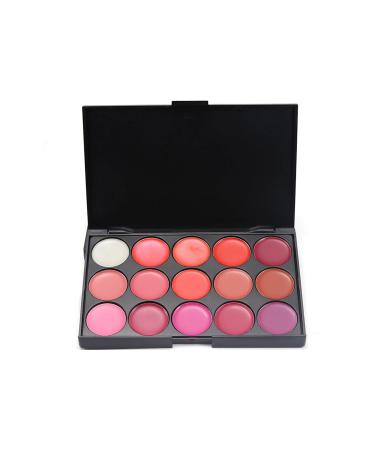 FantasyDay Pro Matte 15 Colors Lip Gloss Palette | Non-Sticky Lipgloss Makeup Kit for Flawless Contouring - Shop Internationally - Buy Online on SooperMarket.com