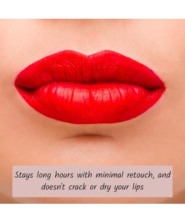 Mynena Orange Red Matte Liquid Lipstick - Long Lasting, Waterproof, Gluten-Free | Glory - Buy Online on SooperMarket.com