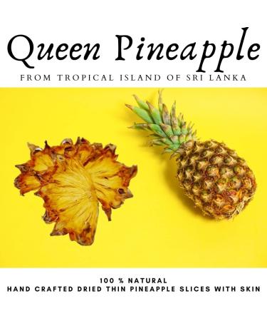 3.5 Oz Dehydrated Pineapple for Cocktails | Dried Pineapple garnish halfmoons | Dried pineapple with skin | Edible Cocktail Garnish | Dehydrated fruit for cocktails | Over 20 Pineapple halfmoons - Buy Online on SooperMarket.com