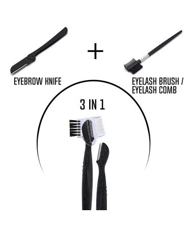 Cuckoo 2 Pack Waterproof Eyebrow Pencil Set - Ultra Precise Microblading Makeup Pen with Razor for Long-Lasting Natural Brows (Dark Brown) - Buy Online on SooperMarket.com