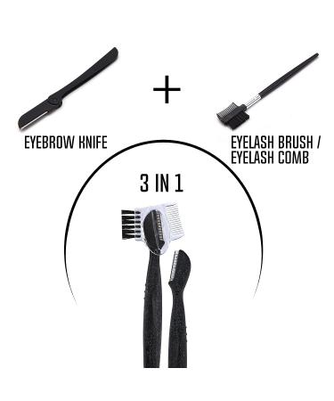 3 Pack Waterproof Ultra Precise Dark Brown Eyebrow Pencil Set with Razor - Long-lasting Natural Brows - Microblading Makeup Pen - 3 Count - Buy Online on SooperMarket.com