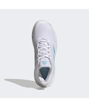 Adidas Women's Courtjam Control Tennis Shoes - Ftwr White/Bliss Blue - Size 37 1/3 EU - International Shipping Available - Buy Online on SooperMarket.com