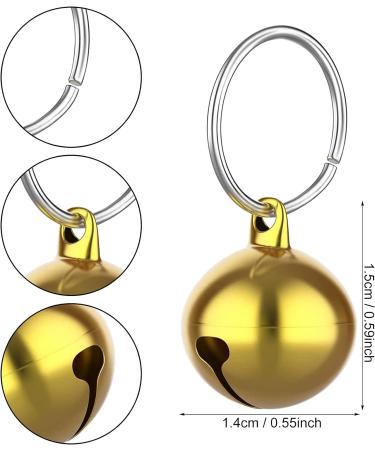 Molain 24pcs Cat Bells with Keyrings- Dog Collar Bells Training Jingle Bell Collar Pendant Pet Accessories Festival Party DIY Small Bells Mixed Color - Buy Online on SooperMarket.com
