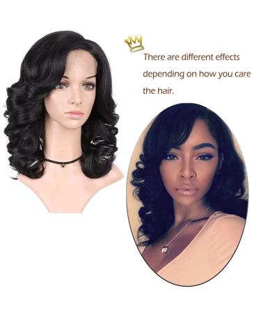 Lady Miranda 16 Loose Wave Lace Part Wig - Black Synthetic Heat Resistant Full Wig for Women - Buy Online on SooperMarket.com