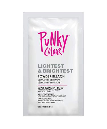 Punky Powder Bleach 28gm Pouch, Affordable Maximum Hair Lightener, Concentrated Formula for Highlighting, Frosting and Bleaching Hair, Lightens Hair - Lifts up to 7 levels