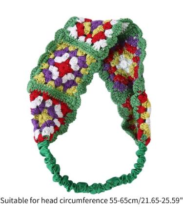 JSGHGDF Crochet Headband Hollow Kerchief with Stretchy Hair Rope Ethnic Flower Pattern Turban for Girls Photo Props White - Buy Online on SooperMarket.com