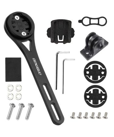 Wenbones integrated bicycle computer bracket made of aluminum alloy bicycle bracket Out Front for Wahoo Garmin Bryton git brackets for action cameras and light black