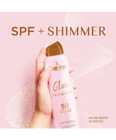 Coppertone Glow with Shimmer Sunscreen Spray SPF 50 - 5 oz Water Resistant Broad Spectrum Sunscreen - Buy Online on SooperMarket.com