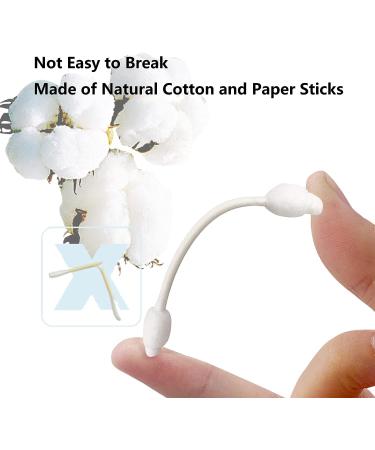 Safety Cotton Swabs with Large Tips - 2 Packs (160pcs) | Baby Cotton Buds - Buy Online on SooperMarket.com