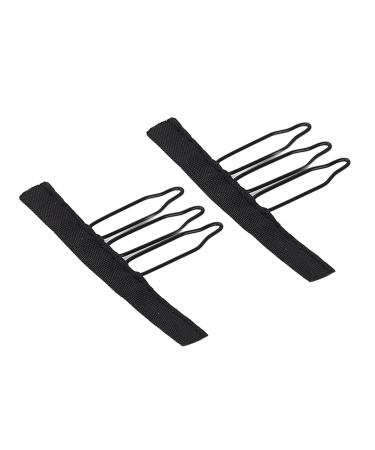 100 Pieces Wig Clips - 3 Teeth Black Stainless Steel Wig Accessories for Hair Parts & Caps - Buy Online on SooperMarket.com