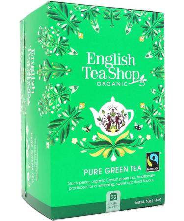 English Tea Shop Pure Green Tea - 20 Tea Bag Sachets 40g - 20 Count Pack - Organic Green Tea - Buy Online on SooperMarket.com