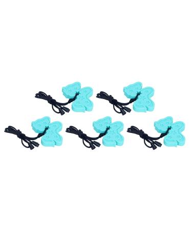 Sensory Chew Necklace for Home Use - Turquoise Green | Necklace Chewy Teether to Prevent Finger Sucking and Relieve Swelling with Beaded Edges - Buy Online on SooperMarket.com