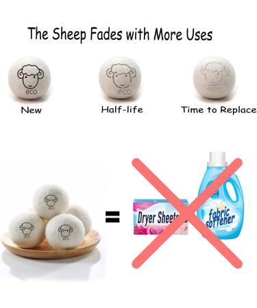BienStylife 4-Pack Wool Dryer Balls Reusable Laundry Balls for Dryer Natural Fabric Softeners and Wrinkle Release Organic and Eco Wool Dryer Ball for Pet Hair Removal Dryer Sheets Drying Ball - Buy Online on SooperMarket.com