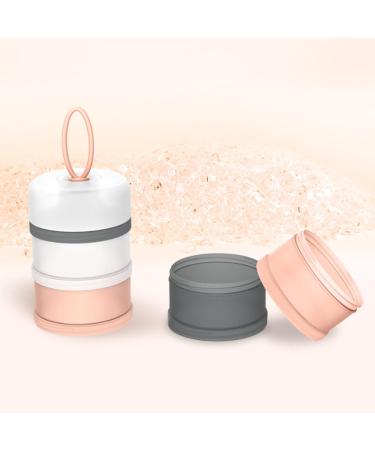 2pcs Liwein Milk Formula Dispenser - 4 Layers Portable Pot for Travel Outdoor Feeding - Blue+Pink - Buy Online on SooperMarket.com