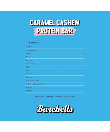 Barebells Caramel Cashew High Protein and Low Carb Bar 12 x 55g (1 94 oz) Low Sugar Snack Protein Bar - Buy Online on SooperMarket.com