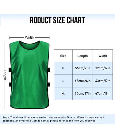 TOWOLF 6PCS Green Scrimmage Vests - X-Large Soccer Training Pinnies for Team Practice - Buy Online on SooperMarket.com