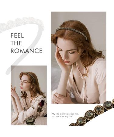 NAIHOD 3 Pcs Pearls Rhinestones Thin Headbands for Women - Luxury Vintage Hair Bands - Buy Online on SooperMarket.com