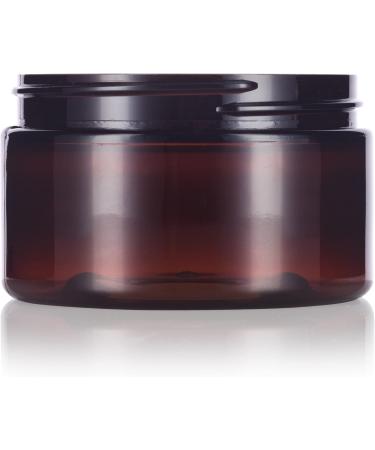 Buy 12 Pack 6 oz Amber PET Plastic Low Profile Jars with Clear Natural Flip Tops - Ideal for Skincare & DIY Projects | International Shipping Available - Buy Online on SooperMarket.com