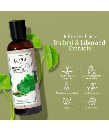 Richfeel Brahmi Jaborandi Nourishing Hair Oil - Strengthens Nourishes Promotes Growth and Soothes | 80 ml - Buy Online on SooperMarket.com