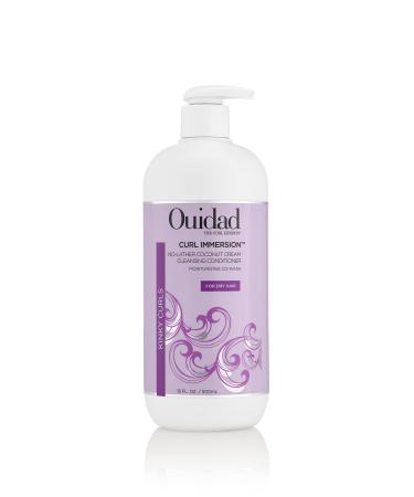 Ouidad Curl Immersion No Lather Coconut Cream Cleansing Conditioner Ultra Gentle on Hair and Scalp to Remove Build Up Excess Oils and Impurities Nourishes and Hydrates Curly Hair 500ml