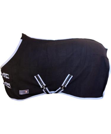 RL24 Sweat Rug BASICLINE | Breathable Fleece Transport Blanket for Horses - Black 55cm - Buy Online on SooperMarket.com