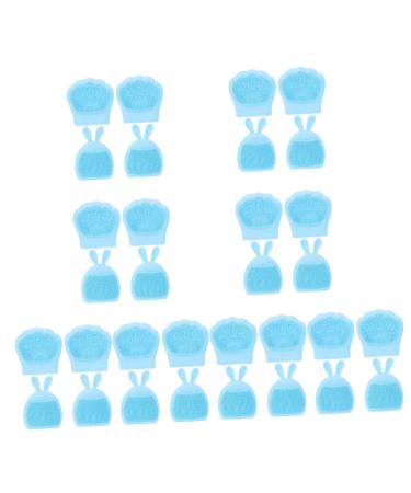 minkissy 32 Pcs Rabbit Ears Facial Brush Lady Facial Brush Skin Care Brush Facial Cleansing Tool Portable Massager Beauty Care Brush Silicone Brush Silica Gel Handheld Miss Light Bluex8pcs 7.5x7.5cmx8pcs