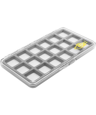 SF Slim Fly Box for Fly Fishing Super Thin Fishing Boxes Clear 18 Compartments for Fly Hooks Fly Tying Beads Clear-18 Compartments Large