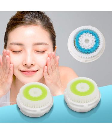 Deep Pore Acne Cleaning Brush Head Replacement - 2 Pack Blue & Green | Unclog Enlarged Pores - Buy Online on SooperMarket.com