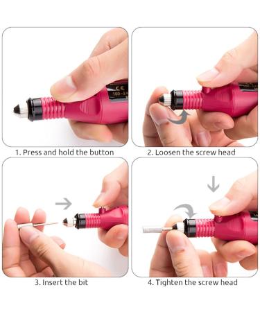 JacobsParts Electric Nail Drill Kit - Portable Pink Manicure & Pedicure Machine - Buy Online on SooperMarket.com