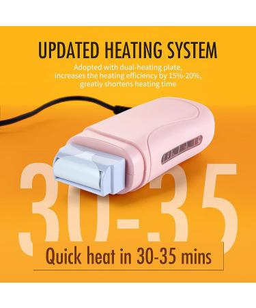 Roll On Wax Roller Kit for Hair Removal - Portable Waxing Kit with 2 Honey Roller Wax Cartridges & 100 Wax Strips - Large Area Hair Removal at Home - Buy Online on SooperMarket.com