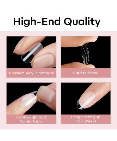 Modelones 500PC Nail Tips Set - Full Cover Squoval Nail Tips for DIY & Nail Studios | 10 Sizes Short Half Matte International Shipping - Buy Online on SooperMarket.com